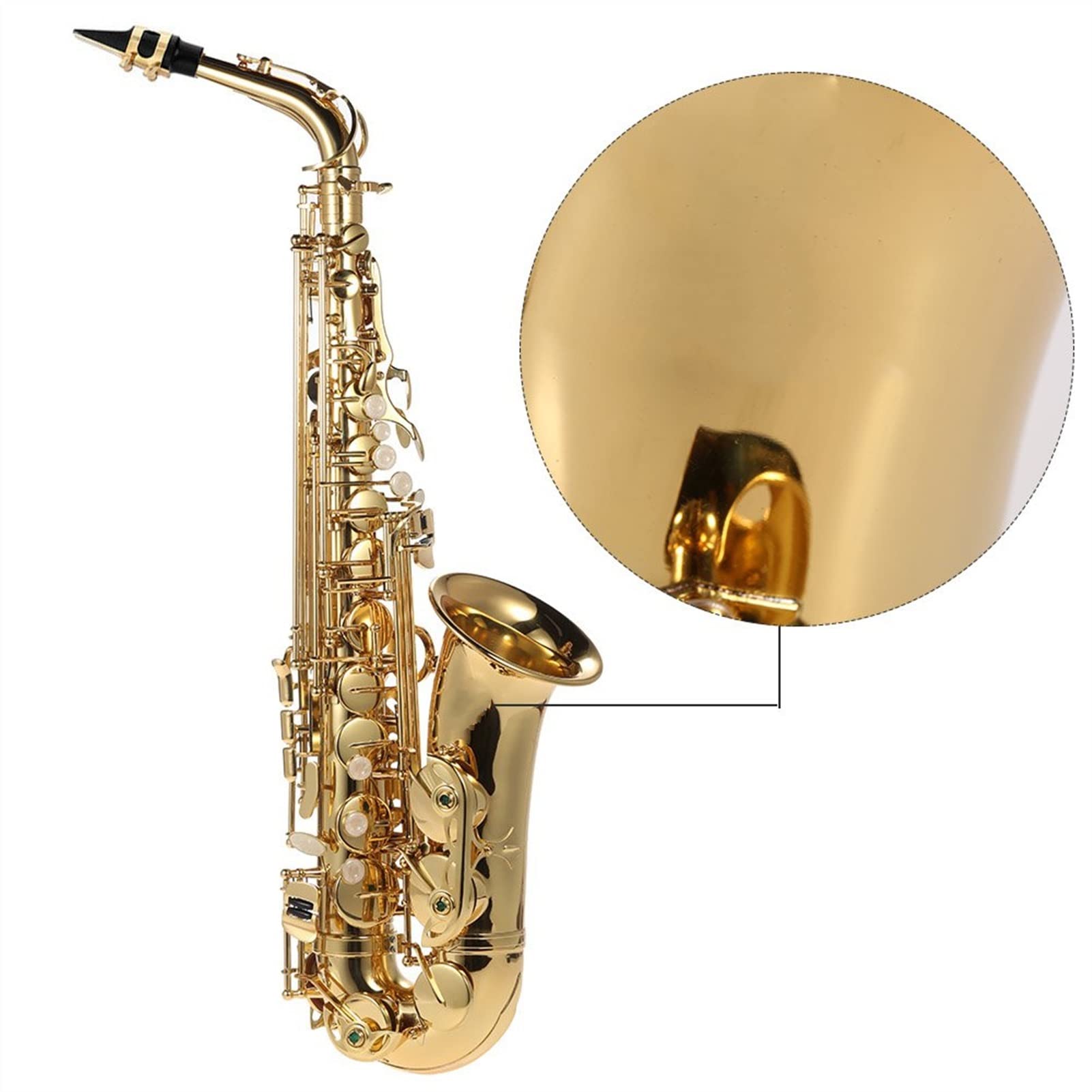 Amazon.com - EB Alto Saxophone Brass Lacquered Gold E Flat